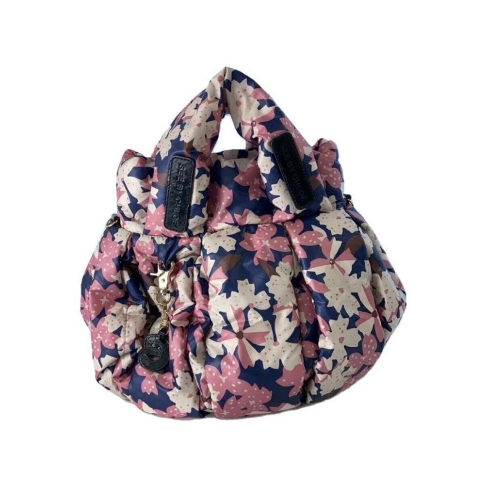 See By Chloe Pink and Blue Floral Shoulder Bag
